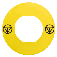 Etykieta bez opisu fi60 dla przycisku bezpieczeństwa nieoznakowana na żółty tło zgodne z Harmony XB5 | ZBY9140M Schneider Electric