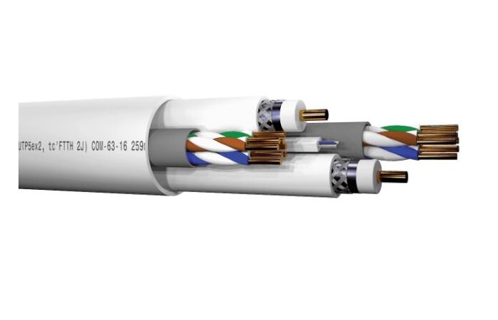Kabel multimedialny tc'multikabel (2xRG-6Cu / 2xUTP / 1xFTTH-2J) (500m) | 26436 ELPIO SP. Z O.O.