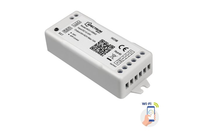 Kontroler do pasków LED RGBW+CCT+DIMM 12/24V DC 120W/240W Wi-Fi Spectrum SMART Tuya | WOJ+05642 Wojnarowscy