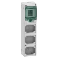 Rozdzielnica modułowa natynkowa 1x4 IP65 do gniazd 3 otwory 65x85mm, mgMRV-1-4-NT-T/3 1, Mureva | 13177 Schneider Electric