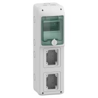 Rozdzielnica modułowa natynkowa 1x5 IP65 do gniazd 2 otwory 90x100mm, gMRV-1-5-NT-T/2 1, Mureva | 13178 Schneider Electric