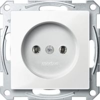 Gniazdo wtykowe bez uziemienia, z przesłoną, zaciski śrub., B.P, P, Sys M | MTN2001-0319 Schneider Electric