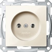 Gniazdo wtykowe bez uziemienia, zaciski śrubowe, kremowy, połysk, system M | MTN2001-0344 Schneider Electric