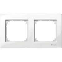 Ramka M-Plan podwójna biel polarna połysk, Merten | MTN515219 Schneider Electric