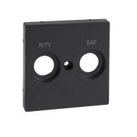 Płytka centralna oznaczona R/TV+SAT do gniazd antenowych, antracyt, Merten, System M | MTN299214 Schneider Electric
