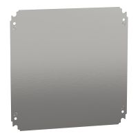 Płyta montażowa pełna 400x400mm (WxG) wykonana z arkusza stali galwalniczej, S3D, Thalassa | NSYMM44 Schneider Electric