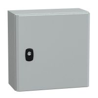 Obudowa wisząca Spacial S3D drzwi gładkie b/pł. mont 300x300x150 (WxSxG) IP66 IK10 RAL7035, Special | NSYS3D3315 Schneider Electric
