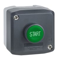 Stacja sterująca ciemnoszara zielony przycisk Fi-22mm samopowrotny "Start" 1 NO, Harmony XAL | XALD103 Schneider Electric