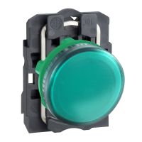 Lampka sygnalizacyjna zielona bez żarówki 250V Harmony XB5 | XB5AV63 Schneider Electric