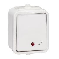 Łącznik schodowy biały IP44 WNt-600CS, Cedar Plus | WNT600CS01 Schneider Electric