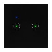 Włącznik podtynkowy podwójny Wi-Fi Tuya Smart Home, czarny | OR-SH-17201/B Orno