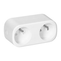 Rozgałęźnik bezprzewodowy podwójny Tuya Smart Wi-Fi, biały | OR-SH-17510/W Orno