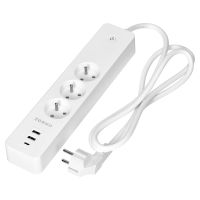 Przedłużacz z 3 gniazdami z uziemieniem i wyłącznikiem 2xUSB, Tuya Smart Wi-Fi, biały | OR-SH-17520/W Orno