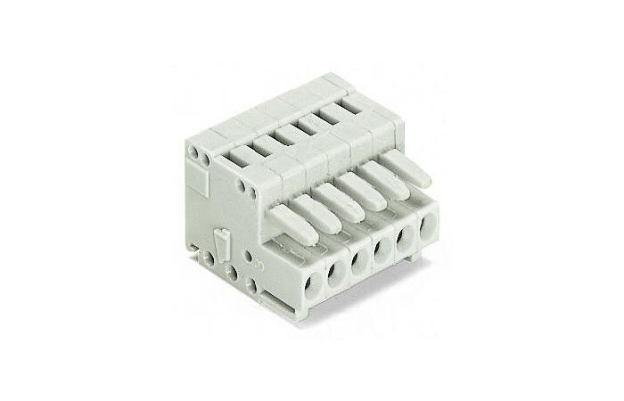 Gniazdo 3-bieg. raster 3,5mm/ 0.138in, ochrona przed błędnym wetknięciem, jasnoszare MCS-MINI | 734-103 Wago