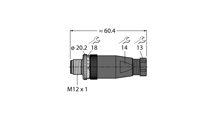 ZŁĄCZE PROSTE BS8141-0 ZAM ZA WASC4K | 69010 Turck