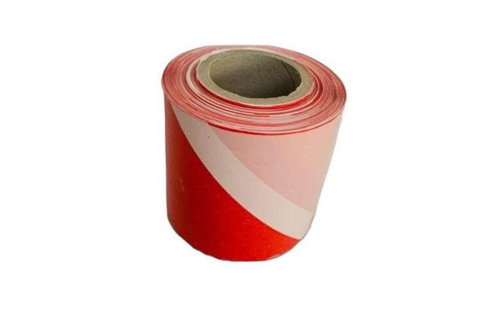 Folia, taśma kablowa ostrzegawcza 8/0,05mm biało-czerwona (100m) | TOBC80.50.100 Nowicki
