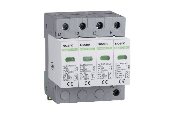 Ogranicznik przepięć typ I+II 275V AC 275V AC 12,5kA, 4P Ex9UE1+2 12.5 | 103342 Noark