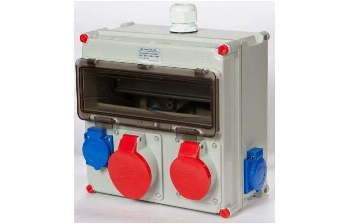 Zestaw zasilający przenośny 40A (13 modułów) 1x16A 230/400V 1x32A 230/400V 3x16A 250V M25 | 6634-001 Polam - Nakło
