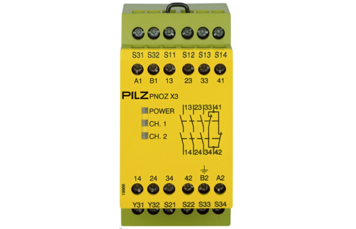 Przekaźnik bezpieczeństwa PNOZ, X3, 3N/O, 1N/C, 24VDC/230VAC | 774318 Pilz