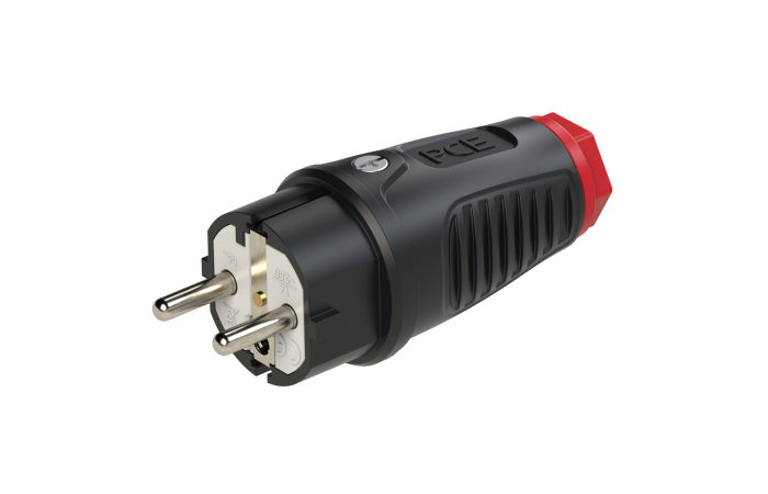 Wtyczka przenośna gumowa Uni-Schuko 16A 2P+Z 230V IP54, Taurus2 | 0521-SR PCE