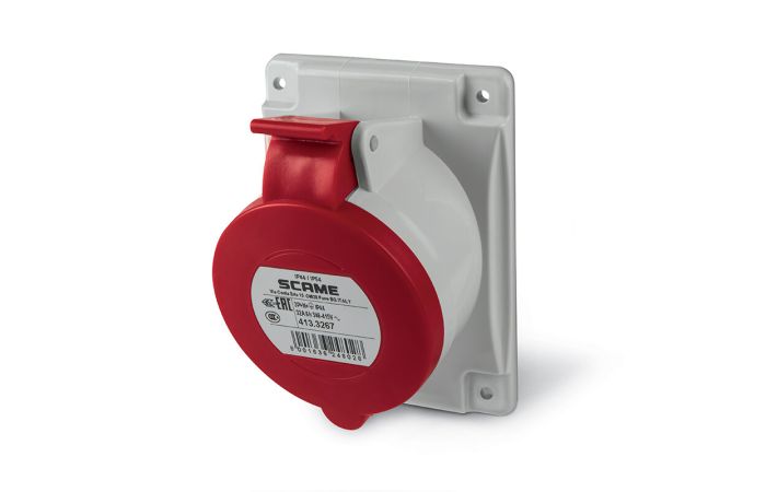 Gniazdo stałe 32A/5B OPTIMA IP44 tablicowe | 413.3267 Scame