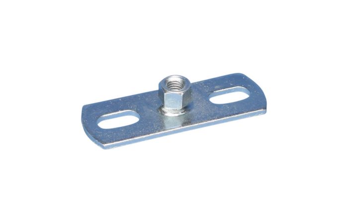Płytka bazowa do prętów, z dwoma otworami, stal, EG, M10, 120mm, PBRM10L120 | 587160 Erico