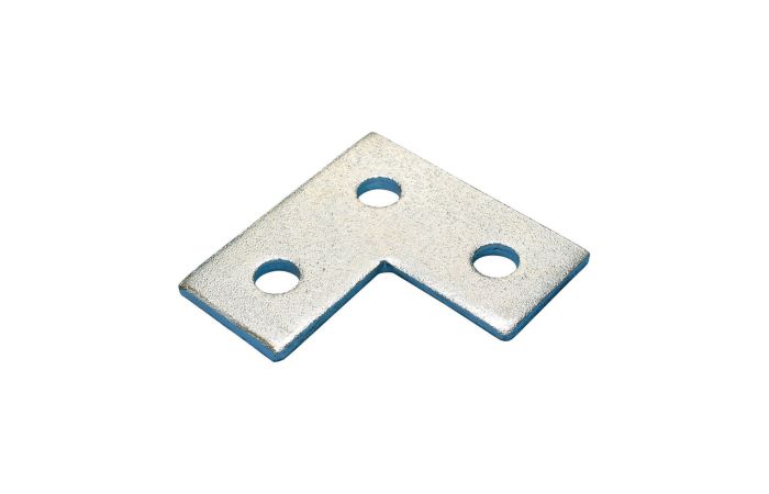 Łącznik płaski narożny z trzema otworami, stal, HD, 85mmx85mm, ZEA107 | 387570 Erico