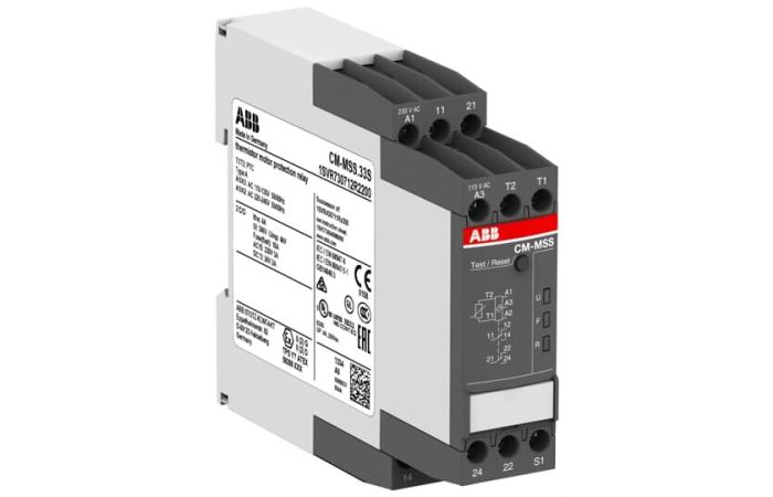 Przekaźnik monitorujący termistorowy, 110-130V AC / 220-240V AC, 2C/O, CM-MSS.33S, zaciski śrubowe | 1SVR730712R2200 ABB