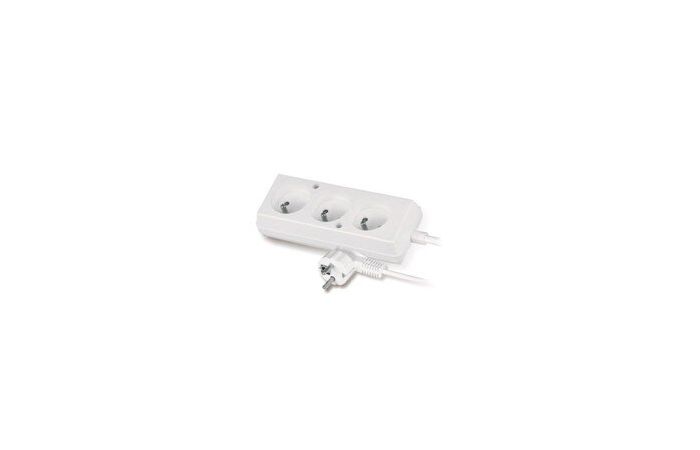 Przedłużacz z trzykrotnym gniazdem ECO 3x2p+Z 10A 3m biały PS-370/3,0 | W-97475 Plastrol