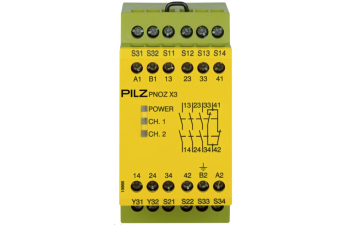 Przekaźnik bezpieczeństwa PNOZ X3 24VAC 24VDC 3N/O 1N/C 1SO | 774310 Pilz