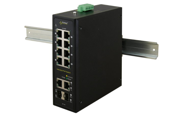 Switch przemysłowy ISF108 8xPoE, 2xSFP, 2xRJ45 | ISF108 Pulsar
