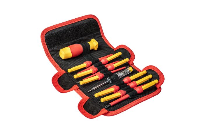Końcówki wkrętakowe z uchwytem 1000V, 12 elementów (zestaw) | 01-308 NEO TOOLS