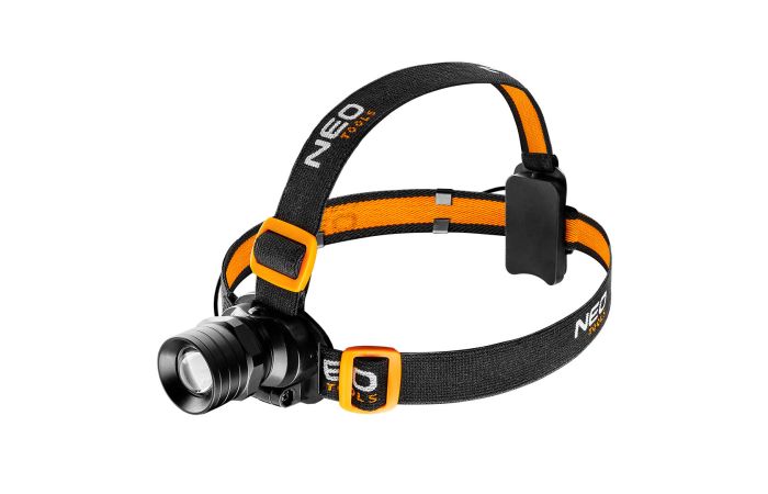 Latarka czołowa 250lm, zoom, CREE XPE, 3xAAA | 99-201 NEO TOOLS