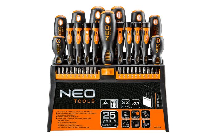 Zestaw wkrętaków i bitów (zestaw 37szt) | 04-210 NEO TOOLS