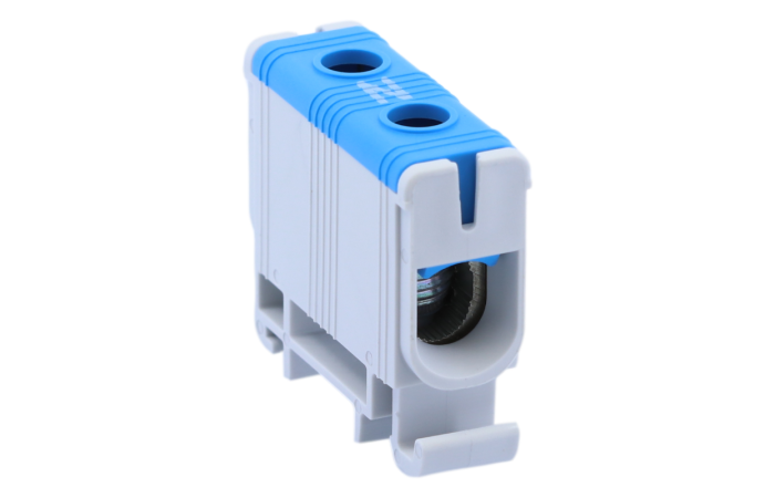 Złączka kompaktowa na szynę, niebieska 6-50mm2, max. 1000VAC/1500VDC, max.160A(1szt) | FLEAL-50/1K Tracon