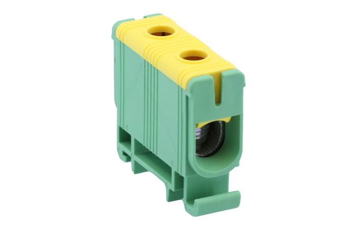 Złączka kompaktowa na szynę, zielono/żółta 6-50mm2, max. 1000VAC/1500VDC, max.160A(1szt) | FLEAL-50/1ZS Tracon