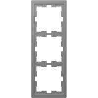 Ramka Merten D-Life  3-krotna, stal nierdzewna | MTN4030-6536 Schneider Electric