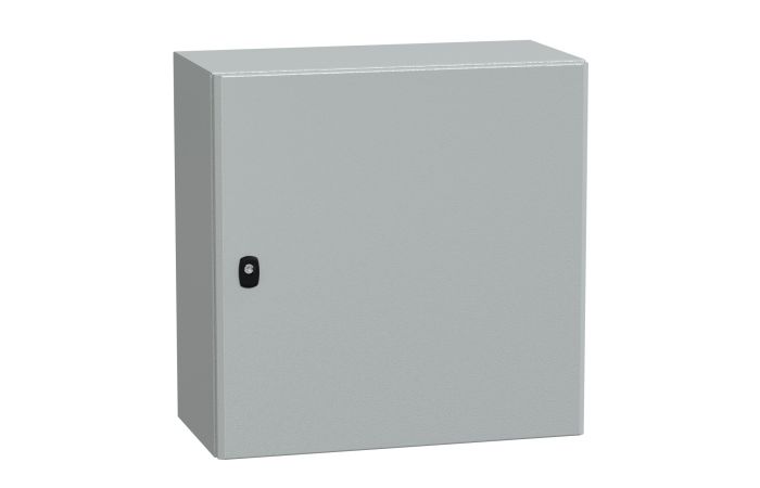 Obudowa wisząca Spacial S3D drzwi gładkie z pł. mont. 600x600x300(WxSxG) IP66 IK10 RAL7035, Special | NSYS3D6630P Schneider Electric
