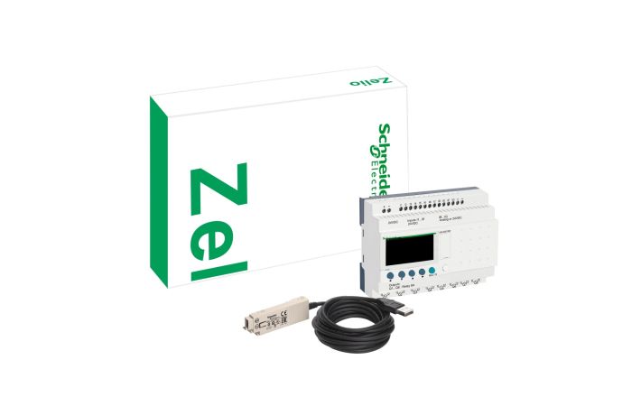 Sterownik programowalny 26 wejść/wyjść 24V DC RTC/LCD Zelio Logic | SR3PACK2BD Schneider Electric