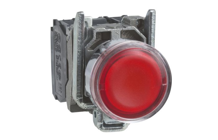 Przycisk podświetlany czerwony kryty Fi-22mm z samopowrotem 24V 1NO+1NC | XB4BW34B5 Schneider Electric