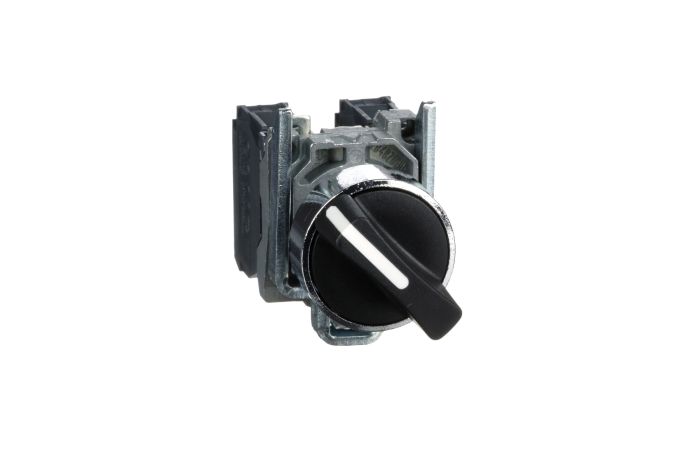 Przełącznik 2-pozycyjny pokrętło Fi-22mm czarny 1Z 1R bez samopowrotu | XB4BD25 Schneider Electric
