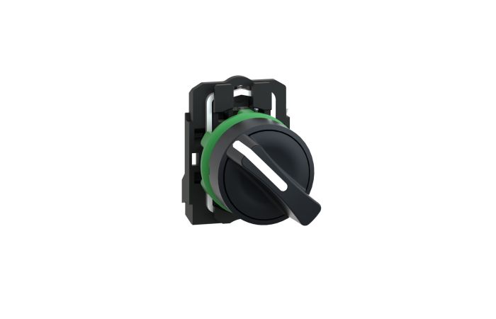 Przełącznik piórkowy Fi-22mm 2-pozycyjny stabilny 1NO czarny | XB5AD21 Schneider Electric