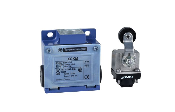 Wyłącznik krańcowy XCKM dźwignia z rolką termoplastyczną 1NC+1NO migowe M20 | XCKM115H29 Telemecanique Sensors