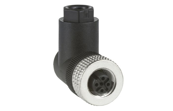 Złącze wtykowe żeńskie M12 kątowe 4-pinowe | XZCC12FCM40B Telemecanique Sensors