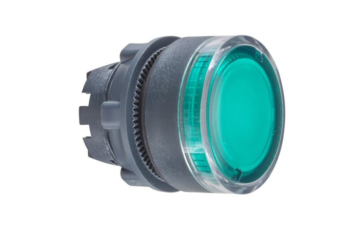 Przycisk płaski zielony samopowrotny LED plastikowy typowa bez oznaczenia, Harmony XB5 | ZB5AW333 Schneider Electric