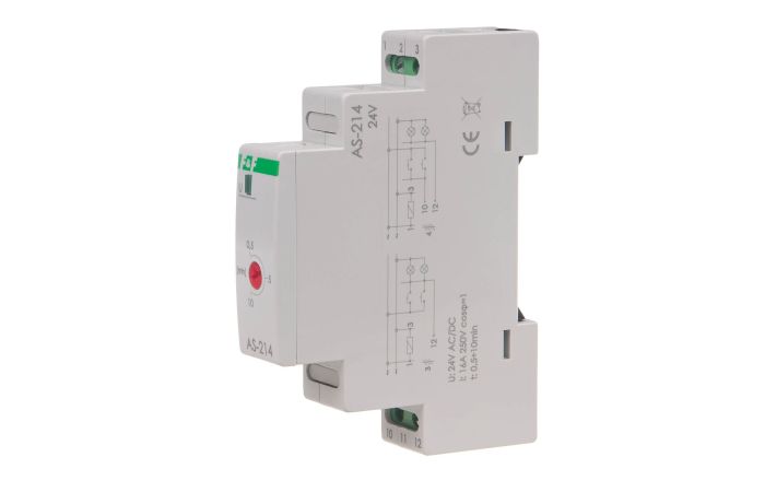 Automat schodowy AS-214 24V/16A montaż na szynie DIN | AS-214 F&F
