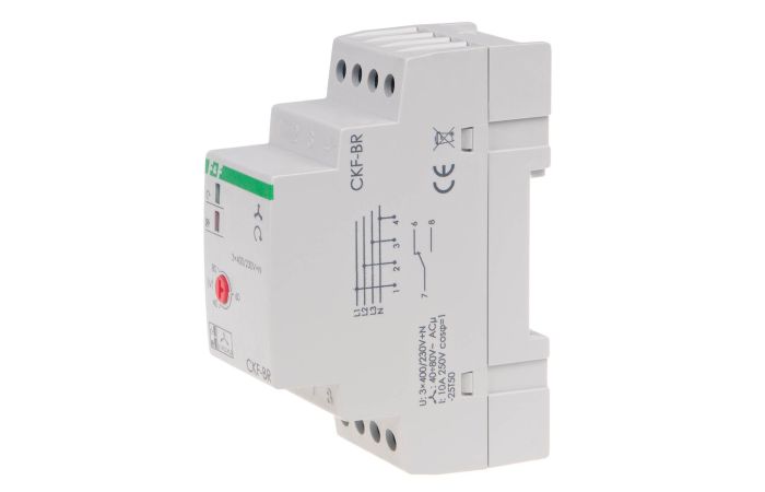 Czujnik kolejności i zaniku faz CKF-BR 1P 3×400/230V+N/10A montaż na szynie DIN | CKF-BR F&F