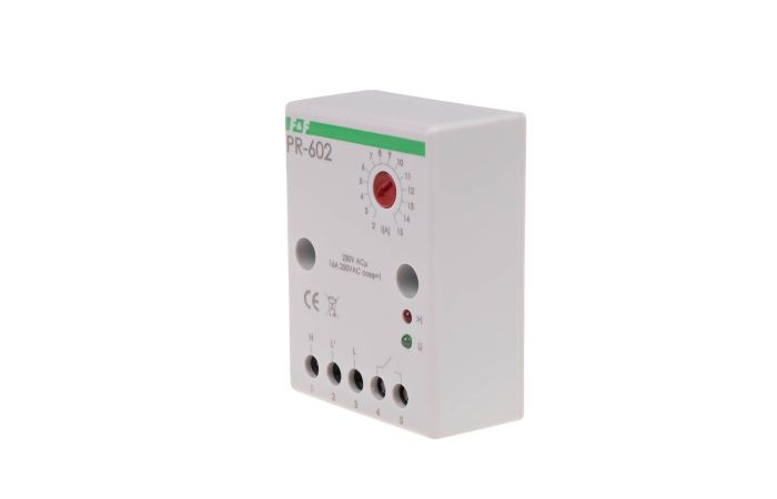 Przekaźnik priorytetowy PR-602 zakres regulacji 2-15A montaz natablicowy 230V AC | PR-602 F&F