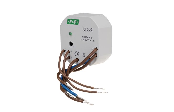 Sterownik roletowy jednoprzyciskowy STR-2 napięcie 230V AC | STR-2 F&F