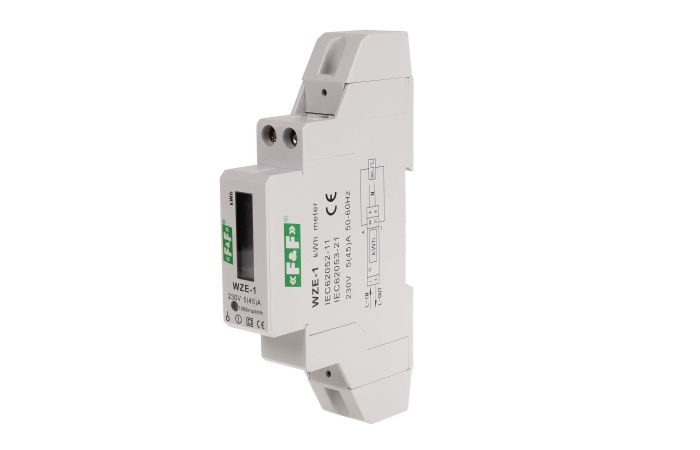 Licznik energii elektrycznej 1-fazowy 45A, MID | WZE-1 F&F